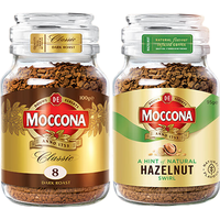 Moccona 摩可纳 咖啡粉组合装 2口味 195g（深度烘焙冻干速溶咖啡8号100g+轻度烘焙咖啡粉榛果风味95g）