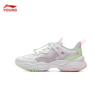 李宁 热销！童鞋 透气休闲鞋 春秋款反光减震回弹运动鞋YKCV136