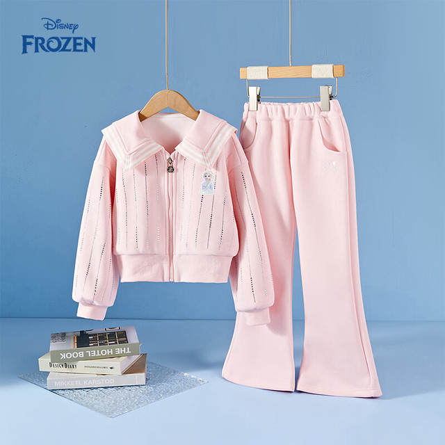 迪士尼 2026新款艾莎公主儿童运动套装 两件套