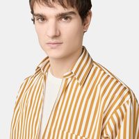 TOD'S 男士条纹府绸衬衫 X6MA1526350YDN