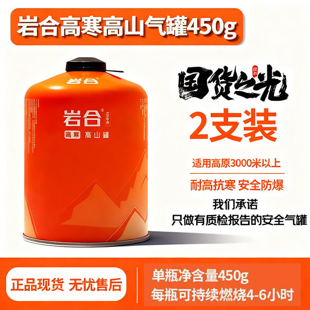 岩合 便携瓦斯煤气瓶 450g高山气罐*2瓶