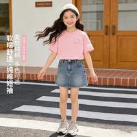 Hello Kitty 青少年短袖T恤26夏新款女童舒适圆领短袖上衣校园百搭短袖t