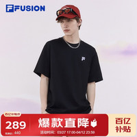 移动端、京东百亿补贴：FILA FUSION 斐乐情侣款针织短袖衫