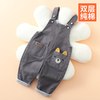  久久鱼 双层纯棉 儿童背带裤