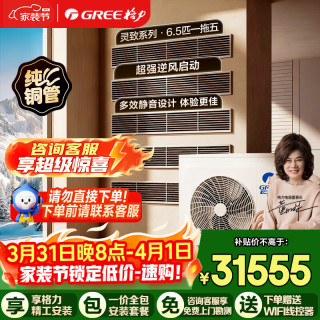 格力 中央空调 灵致多联机大6匹 纯铜管GMV-EH6.5WL/A 四室一厅 多效静音 一价全包 精工安装