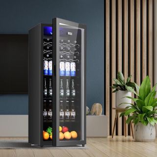 荣事达冰吧家用小型恒温冷柜客厅办公室冰吧透明冰箱红酒柜双层玻璃门水果饮料展示柜茶叶冷藏柜