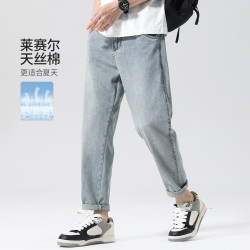 布衣传说 凉感天丝棉 男士休闲长裤