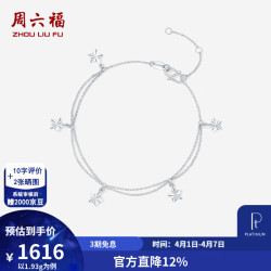 周六福 ZLF 周六福 PT950铂金手链女款 16+3cm-1.96g 10135123920083