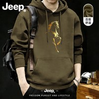 吉普 加倍暖系列 男女士连帽卫衣 P75GMKJIR9