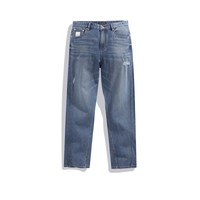 太平鸟 男装夏季美式直筒破洞牛仔裤男潮牌百搭休闲款