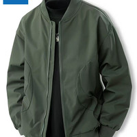 真维斯 GL真维斯美式休闲夹克男款2026秋季新款潮流立领工装飞行棒球服男