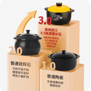  京严 高温不开裂 陶瓷炖锅
