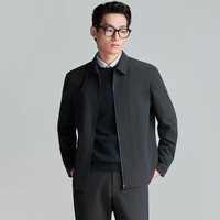 报喜鸟 秋季新款男士商务休闲翻领茄克衫上衣上班外套