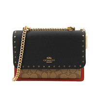 COACH 经典标志风琴包铆钉KLARE斜挎包