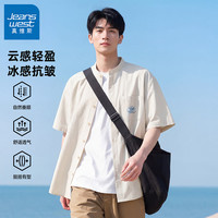  JEANSWEST/真维斯 凉感 男士短袖衬衫