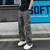 高通 褶皱感潮流直筒休闲裤男女春季新款宽松户外工装速干长裤