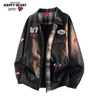 CHARLES JANG'S HAPPY HEART 男士PU皮夹克 ZJTCH510367