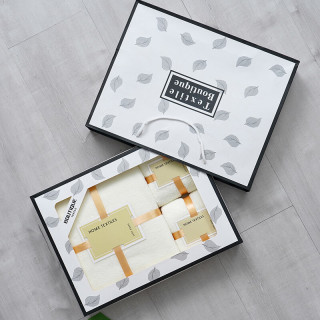 高端白色套巾1条浴巾+2条毛巾