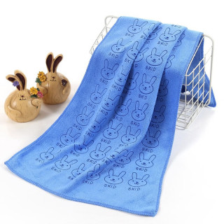 加厚吸水软兔头方巾