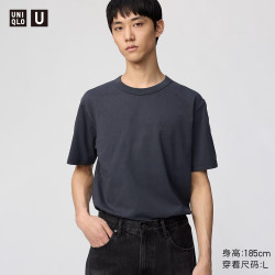 优衣库 男士短袖T恤 青灰色