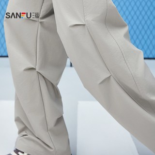  SANFU/三福 打褶分割 男士休闲裤