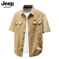  JEEP SPIRIT 复古 男士短袖衬衫
