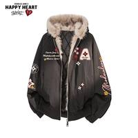 CHARLES JANG'S HAPPY HEART 青年连帽棉服 BJPbRMHJiU