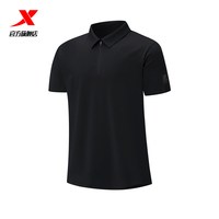 特步 短袖POLO衫男官方夏季新款透气半袖训练运动上衣975229020375