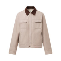 POLOWALK 男式外套2026春季新品复古撞色翻领工装风百搭休闲外套