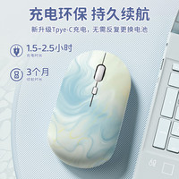 惠普 无线鼠标国风设计静音办公家用鼠标女生笔记本电脑无线双模蓝牙鼠标USB即插即用可充电 星河流韵