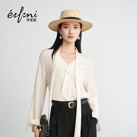  eifini/伊芙丽 真丝飘带荷叶边 女士衬衫