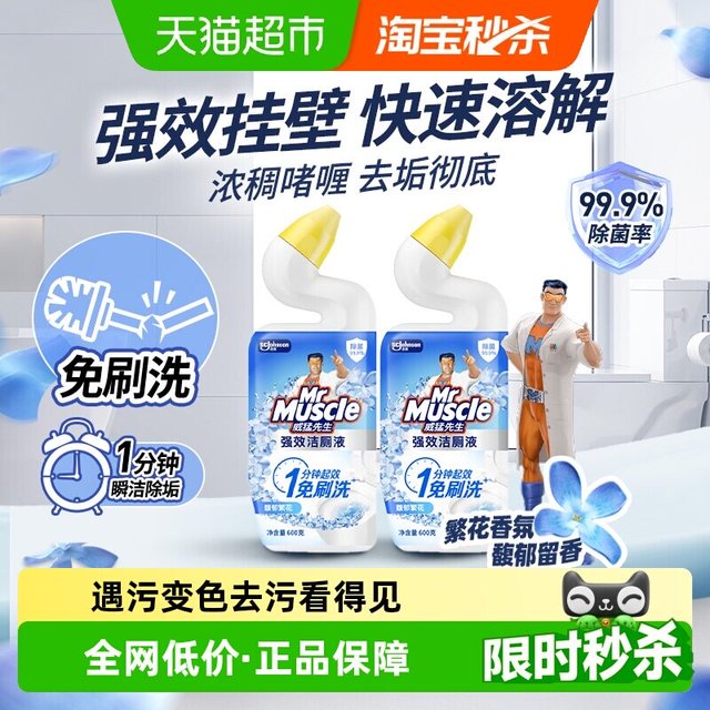 威猛先生 强效洁厕液丁香香型 洁厕剂 600g*2瓶 啫喱状