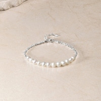 周六福 ZLF 周六福 S925银淡水珍珠手链 16+3cm