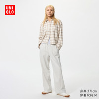 优衣库 女装法兰绒舒适长裤 478849