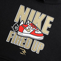 NIKE 保暖 儿童连帽加绒卫衣 正黑色 140 /68