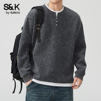 班尼路 男士圆领卫衣 宽松假两件