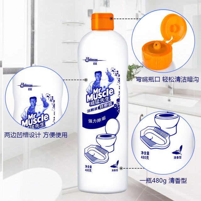 威猛先生 清香型洁厕液 厕所马桶清洁剂 480g*1瓶