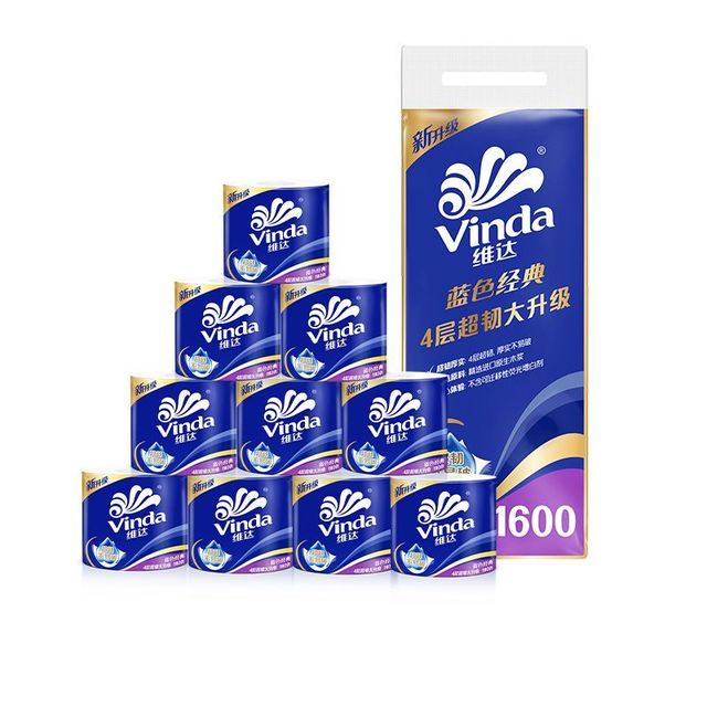 移动端：维达 蓝色经典有芯卷纸4层160克10卷纸
