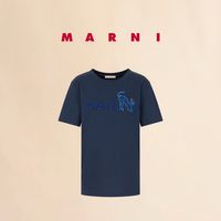 MARNI 2026春夏女士植绒猫咪图案短袖T恤 THJE0293S3USCY84LOB99