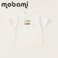 mobami/摩芭米 三防面料 儿童短袖T恤 白色 90