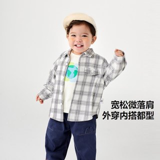  MINI BALA/迷你巴拉 宽松百搭 男童长袖衬衫 黄色调00433