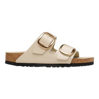  BIRKENSTOCK/勃肯 牛皮革漆皮亮面 女士拖鞋 贝母白窄版1031873 38