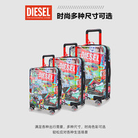 DIESEL 行李箱潮流个性印花男女大容量学生旅行箱PC拉杆箱可登机