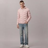 限尺码：adidas NEO adidas 防风时尚百搭潮流连帽羽绒服羽绒面包羽绒服