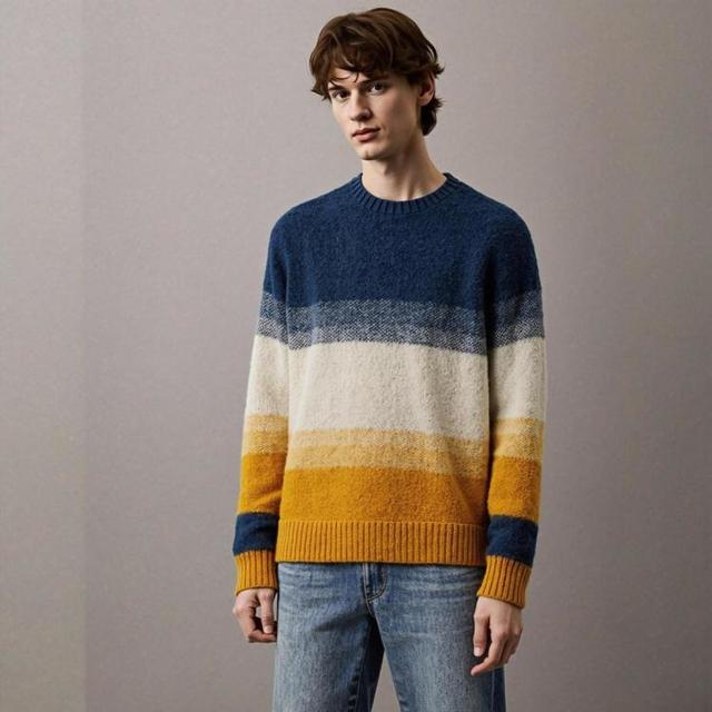 限尺码：Scotch & Soda Scotch&Soda 日常休闲慵懒风拼色长袖针织套衫毛衣