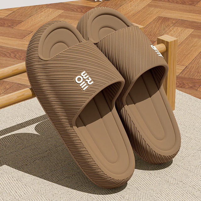 3cm加厚防滑拖鞋 eva 浴室拖凉  咖色-居家拖鞋. 44