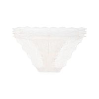 维密 3件228|维多利亚的秘密 花漾蕾丝透明网纱细带比基尼内裤三角裤女