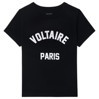 ZADIG&VOLTAIRE飒迪格女士T恤春夏经典款伏尔泰巴黎印花款