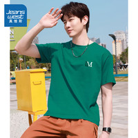 真维斯 男装夏季款美式潮流百搭纯棉短袖T恤上衣潮