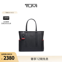 TUMI 男士托特包  黑色/红色